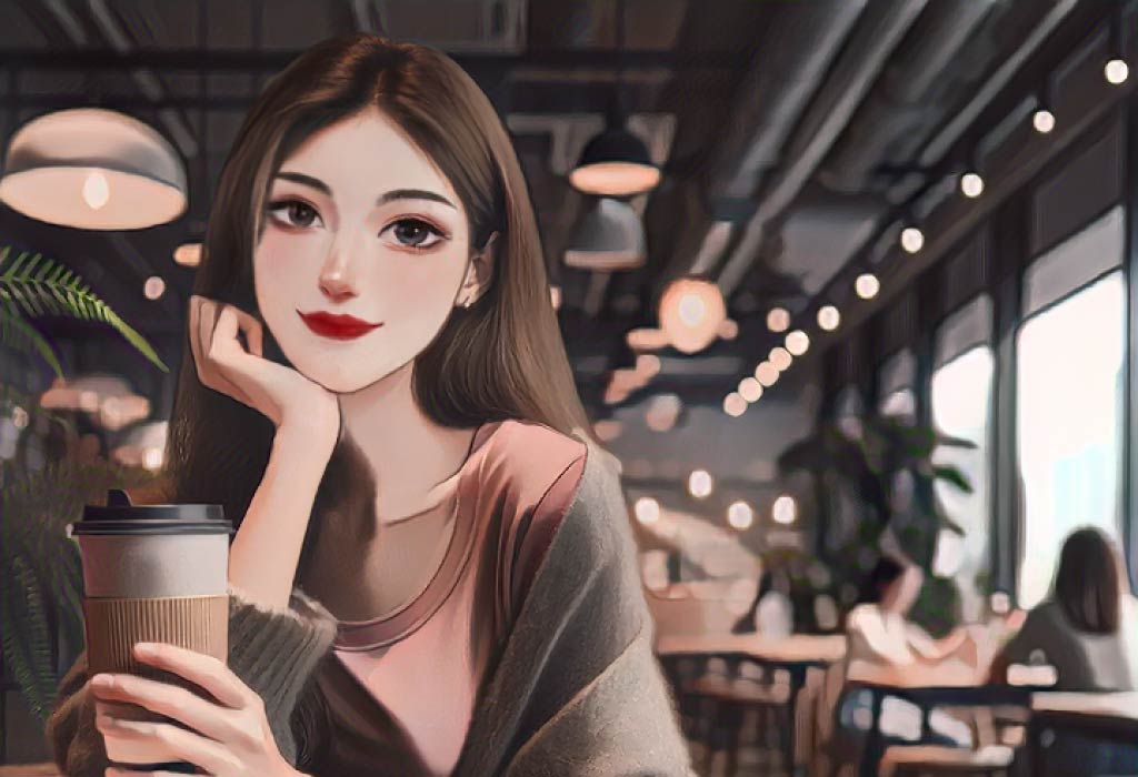 girl to painting after